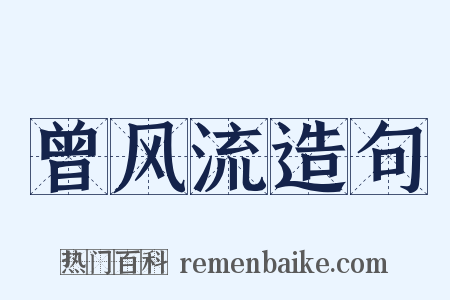 曾风流造句是什么意思的图片
